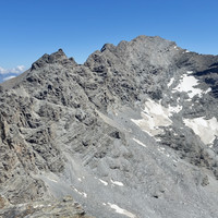 Grande Rousse S versant SSW - Pointe Tina et Barmavérin à gauche et bec de Fos à droite