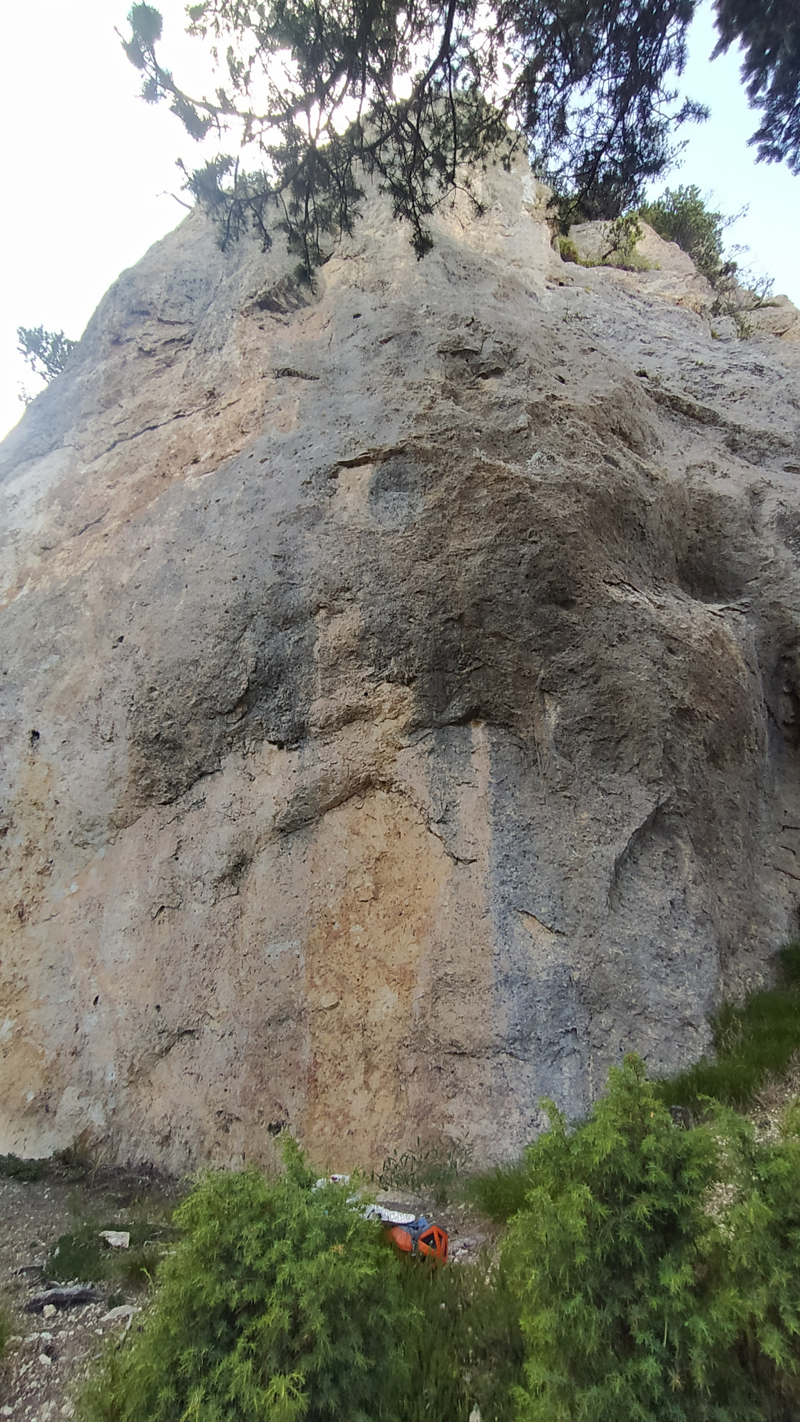 Arrivée à la falaise