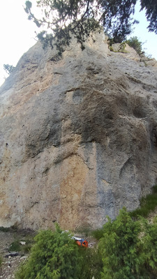 Arrivée à la falaise