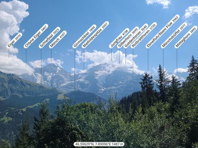 Glaciers vus de Grutschalp Glaciers vus de Grutschalp