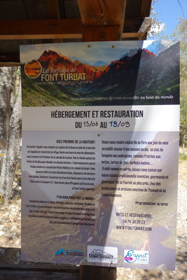 Panneau d'info à l'entrée du PNE Panneau d'info à l'entrée du PNE