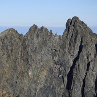 La Croix de Belledonne et le Grand Pic à droite, vus du sud