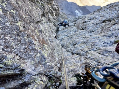 Su L13 nel gran diedro finale. 
