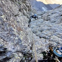 Su L13 nel gran diedro finale. 