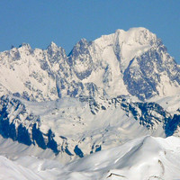 Zoom du côté des Grandes Jorasses