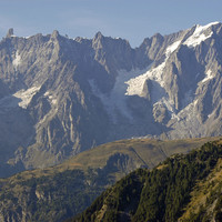 Traversée des Jorasses vu du S.