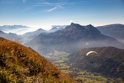 [Concours photo Sophie 2022] Brumes et Bauges - Trelod vol rando