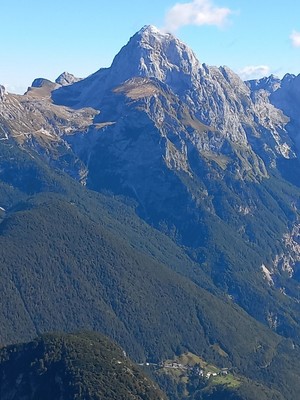 Mangart seen from Jerebica