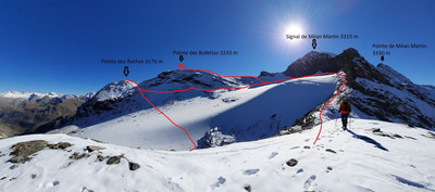 Itinéraire général de la Pointe des Roches et de la Pointe des Buffettes Itinéraire général de la Pointe des Roches et de la Pointe des Buffettes