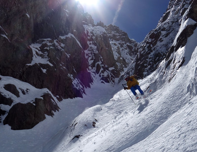 [Concours Photo Sophie 2022] Pente raide en Valgau : couloir N de Chauvetane