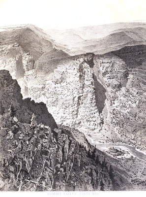 Summit valley, Uintah, photo T.H. O Sullivan, litho Julius Bien