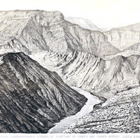 Yampa Cañon, photo T.H. O Sullivan, litho Julius Bien