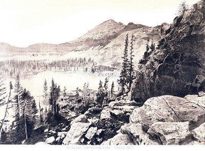 Mont Agassiz (Uinta), photo T.H. O Sullivan, litho Julius Bien