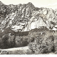Little Cottonwood Cañon, photo T.H. O Sullivan, litho Julius Bien