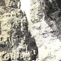 East Humbolt Range Cañon, photo T.H. O Sullivan, litho Julius Bien