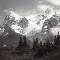 Eiger, Mönch, vus de Mürren par Braun