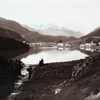 Lac de Saint Moritz et chute de l'Inn par Braun