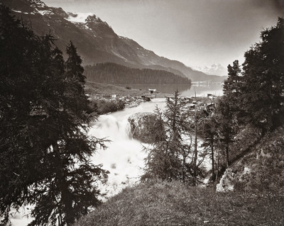 Chûtes de l'Inn à St Moritz par Braun Chûtes de l'Inn à St Moritz par Braun