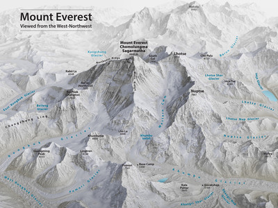 Mount Everest 3D Map - Tom Patterson