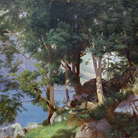 Au bord du Lac de Brienz par Johann Gottfried Steffan en 1865