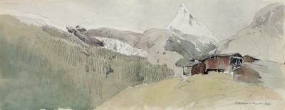 Zermatt par Traugott Schiess en 1861 Zermatt par Traugott Schiess en 1861
