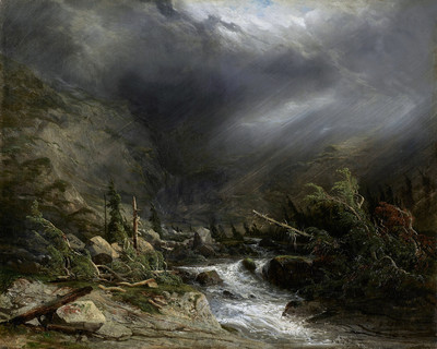 Orage en montant au Grimsel par Alexandre Calame