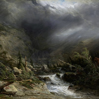 Orage en montant au Grimsel par Alexandre Calame