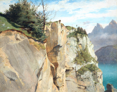 Falaises de Seelisberg, Mythen, par Alexandre Calame Falaises de Seelisberg, Mythen, par Alexandre Calame