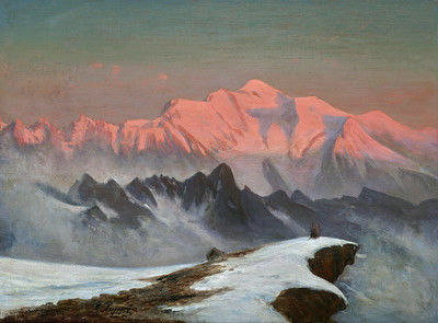 Mont Blanc rose vu du Buet par Gabriel Loppé Mont Blanc rose vu du Buet par Gabriel Loppé