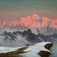 Mont Blanc rose vu du Buet par Gabriel Loppé