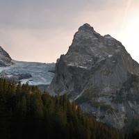Glacier de Rosenlaui, Wellhorn et Wetterhorn (3701m), Oberland Bernois