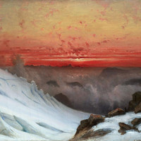 Couchant aux Grands Mulets par Gabriel Loppé