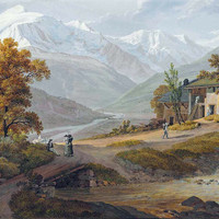 Mont Blanc et Dômes de Miages par J.A. Linck