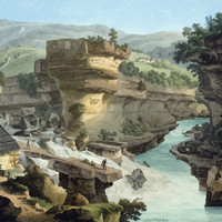 Mescla de la Valserine et du Rhône par J.A. Linck