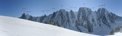 Face NNE de la chaîne Triolet >> Aiguille Verte Face NNE de la chaîne Triolet >> Aiguille Verte