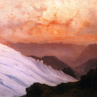 Couchant aux Grands Mulets par Gabriel Loppé