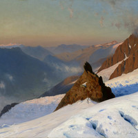 Les Grand Mulets par Gabriel Loppé en 1880
