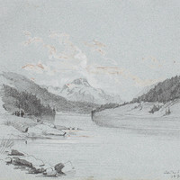 Lac à St Moritz par Gabriel Loppé