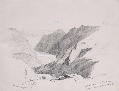 La Vallée et le lac de Poschiavo vus de Grüm par Gabriel Loppé La Vallée et le lac de Poschiavo vus de Grüm par Gabriel Loppé