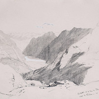 La Vallée et le lac de Poschiavo vus de Grüm par Gabriel Loppé