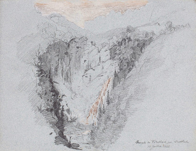 Linthal, Cascade de Fätschbach par Gabriel Loppé Linthal, Cascade de Fätschbach par Gabriel Loppé