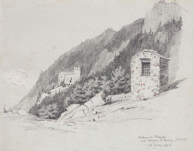 Château de Belfort entre Alvaneu et Brienz par Gabriel Loppé Château de Belfort entre Alvaneu et Brienz par Gabriel Loppé