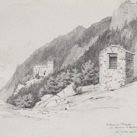 Château de Belfort entre Alvaneu et Brienz par Gabriel Loppé