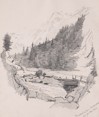 Piz Bernina et Glacier de Morteratsch par Gabriel Loppé Piz Bernina et Glacier de Morteratsch par Gabriel Loppé