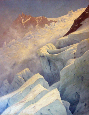 Glacier des Bossons, Aiguille du Midi par Gabriel Loppé Glacier des Bossons, Aiguille du Midi par Gabriel Loppé
