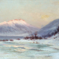 Lac d'Annecy en hiver par Gabriel loppé