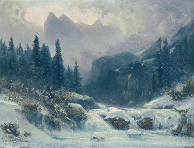 Wellhorn et Wetterhorn par Gabriel Loppé Wellhorn et Wetterhorn par Gabriel Loppé