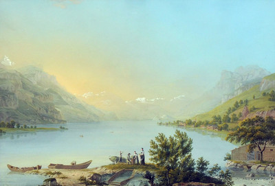Lac de Brienz par Johann-Heinrich Bleuler fils en 1826