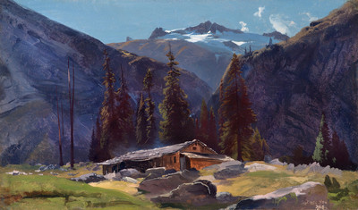 Près de la Handeck, vue sur les Gärstenhörner par Johann Gottfried Stefan
