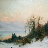 Lac d'Annecy et Tournette par Gabriel Loppé